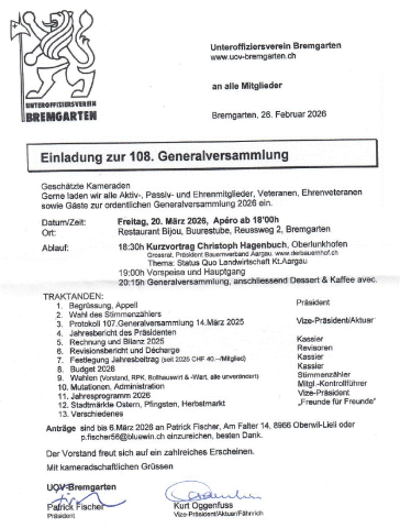 Einladung GV 2026 UOV 